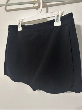 Forever 21 Black Skort with Ribbed Material